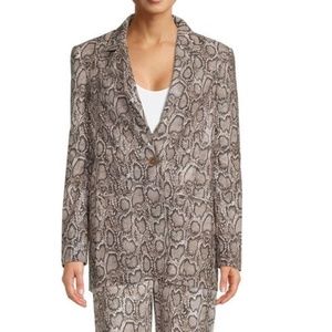 Ronny Kobo faux snakeskin blazer